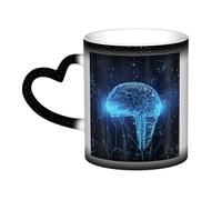 GDSHJKLW 11 once tazze da caffè in ceramica cambia colore tazza personalizzata novità tazza da caffè tazza da tè intelligenza artificiale cervello fresco tazze da caffè per uomini donne regalo