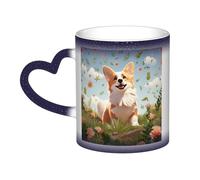 GDSHJKLW 11 once tazze da caffè in ceramica cambia colore tazza personalizzata novità tazza da caffè tazza da tè bella corgi cool tazze da caffè per uomini donne regalo divertente