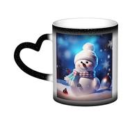 GDSHJKLW 11 once tazze da caffè in ceramica cambia colore tazza personalizzata novità tazza da caffè tazza da tè Merry Christmas pupazzo di neve fresco tazze da caffè per uomini donne regalo