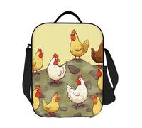 GDSHJKLW A Brood Of Chickens - Borsa termica per il pranzo, riutilizzabile, a prova di perdite, con tracolla regolabile, per ufficio, lavoro, viaggi, picnic, campeggio