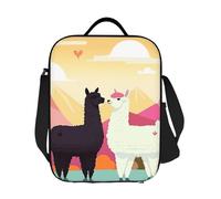 GDSHJKLW Alpacas In Love In The Mountains, borsa termica per il pranzo, riutilizzabile, a prova di perdite, con tracolla regolabile, per ufficio, lavoro, viaggi, picnic, campeggio