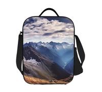 GDSHJKLW Alps Panorama - Borsa termica per il pranzo, riutilizzabile, a prova di perdite, con tracolla regolabile, per ufficio, lavoro, viaggi, picnic, campeggio