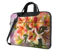 GDSHJKLW Alstroemeria - Borsa a tracolla per computer portatile, unisex, impermeabile, con manico, Nero, 13 inch