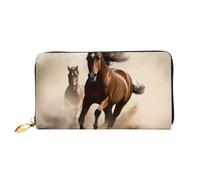 GDSHJKLW Animali Cavallo Che Corrono Donne Portafogli In Pelle Zip Intorno Frizione Borse Impermeabile Porta Carte Di Credito Con Porta Telefono Signore Portamonete