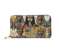GDSHJKLW Antico Egitto Tribe Series Donne Portafogli In Pelle Zip Intorno Frizione Borse Impermeabile Porta Carte Di Credito Con Il Supporto Del Telefono Signore Portamonete Viaggio