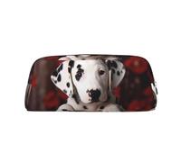 GDSHJKLW Astuccio in pelle con cucciolo di dalmata, grande capacità, astuccio per il trucco con cerniera, per donne e uomini, borsa da toeletta da viaggio impermeabile, borsa per cosmetici ampia