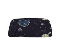 GDSHJKLW Astuccio in pelle con motivo pianeta spaziale, grande capacità, borsa per il trucco con cerniera, per donne e uomini, borsa da toeletta da viaggio, borsa per cosmetici impermeabile