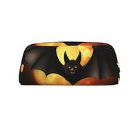GDSHJKLW Astuccio in pelle con pipistrello di Halloween, grande capacità, borsa per il trucco con cerniera, per donne e uomini, borsa da toeletta da viaggio impermeabile, borsa per cosmetici ampia