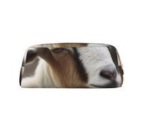 GDSHJKLW Astuccio in pelle di capra con animali, astuccio per penne di grande capacità, borsa per il trucco con cerniera, per donne e uomini, borsa da toilette da viaggio impermeabile, borsa per