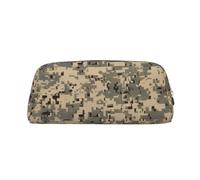 GDSHJKLW Astuccio in pelle mimetica digitale militare, grande capacità, astuccio per penne, astuccio per trucchi con cerniera, per donne e uomini, borsa da toilette da viaggio impermeabile, borsa per