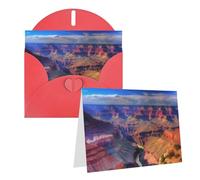 GDSHJKLW Beauty Grand Canyon, biglietto di auguri vuoto con buste, 10,2 x 15,2 cm, biglietti di ringraziamento, biglietti per tutte le occasioni, per Natale, vacanze, compleanno, laurea, anniversari