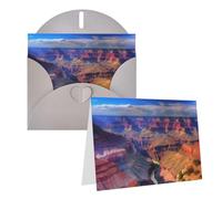 GDSHJKLW Beauty Grand Canyon, biglietto di auguri vuoto con buste, 10,2 x 15,2 cm, biglietti di ringraziamento, biglietti per tutte le occasioni, colore grigio, per Natale, vacanze, compleanni, lauree