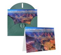 GDSHJKLW Beauty Grand Canyon, biglietto di auguri vuoto con buste, 10,2 x 15,2 cm, biglietti di ringraziamento, biglietti per tutte le occasioni, colore verde scuro, per Natale, vacanze, compleanni