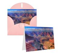 GDSHJKLW Beauty Grand Canyon, biglietto di auguri vuoto con buste, 10,2 x 15,2 cm, biglietti di ringraziamento, biglietti per tutte le occasioni, rosa, per Natale, vacanze, compleanno, laurea