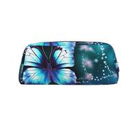 GDSHJKLW Bellissimo astuccio in pelle Butterfly1, astuccio per penne di grande capacità, borsa per il trucco con cerniera, per donne e uomini, borsa da toeletta da viaggio impermeabile, borsa per