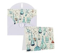GDSHJKLW Biglietto di auguri bianco con stampa chimica, con buste, 10,2 x 15,2 cm, biglietti di ringraziamento, biglietti per tutte le occasioni, per Natale, vacanze, compleanno, laurea, anniversari