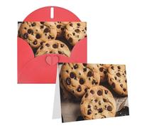 GDSHJKLW Biglietto di auguri vuoto con biscotti con gocce di cioccolato, con buste, 10,2 x 15,2 cm, biglietti di ringraziamento, biglietti per tutte le occasioni, per Natale, vacanze, compleanno