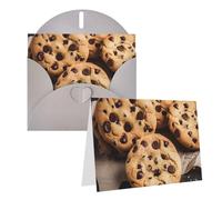 GDSHJKLW Biglietto di auguri vuoto con biscotti con gocce di cioccolato, con buste, 10,2 x 15,2 cm, biglietti di ringraziamento, biglietti per tutte le occasioni, per Natale, vacanze, compleanno