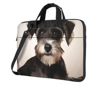 GDSHJKLW Borsa a tracolla per computer portatile da 13 pollici per uomo e donna, borsa a tracolla impermeabile con grazioso schnauzer borsa per computer portatile con maniglia