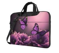 GDSHJKLW Borsa a tracolla per computer portatile da 13 pollici per uomo e donna, borsa a tracolla impermeabile con fiori 3D e maniglia per laptop