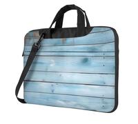 GDSHJKLW Borsa a tracolla per computer portatile da 13 pollici per uomo e donna, borsa a tracolla impermeabile in legno blu con maniglia per laptop