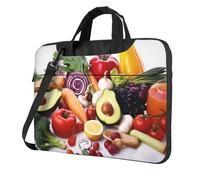 GDSHJKLW Borsa a tracolla per computer portatile da 13 pollici per uomo e donna, borsa messenger impermeabile per alimenti sani borsa per computer portatile con manico a tracolla