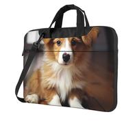 GDSHJKLW Borsa a tracolla per computer portatile da 13 pollici per uomo e donna, borsa messenger impermeabile con simpatico cucciolo di cane borsa per computer portatile con maniglia
