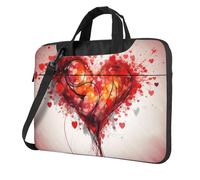 GDSHJKLW Borsa a tracolla per computer portatile da 13 pollici per uomo e donna, borsa messenger impermeabile con cuore astratto borsa per computer portatile con manico a tracolla