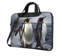 GDSHJKLW Borsa a tracolla per computer portatile da 13 pollici per uomo e donna, borsa messenger impermeabile con divertente pinguini borsa per computer portatile con maniglia a tracolla