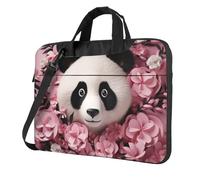 GDSHJKLW Borsa a tracolla per computer portatile da 14 pollici per uomo e donna, borsa a tracolla impermeabile con panda rosa con manico