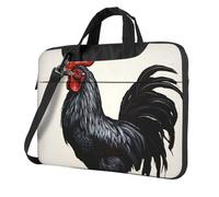 GDSHJKLW Borsa a tracolla per computer portatile da 14 pollici per uomo e donna, borsa a tracolla impermeabile con gallo nero con manico