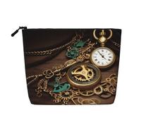 Gdshjklw Borsa da trucco in lino per donne, organizer da viaggio impermeabile per cosmetici, leggera, con cerniera, organizer per articoli da toeletta da viaggio, organizer per orologi, chiavi e