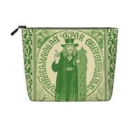 GDSHJKLW Borsa da trucco in lino per donne, organizer da viaggio impermeabile per cosmetici, leggera, con cerniera, borsa da toilette organizer per la benedizione irlandese di San Patrizio per