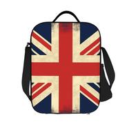 GDSHJKLW Borsa termica per il pranzo con bandiera del Regno Unito, riutilizzabile, a prova di perdite, con tracolla regolabile, per ufficio, lavoro, viaggi, picnic, campeggio