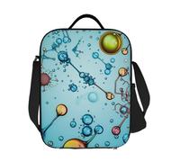 GDSHJKLW Borsa termica per il pranzo con motivo astrazione, biologia, chimica, riutilizzabile, a prova di perdite, con tracolla regolabile, per ufficio, lavoro, viaggi, picnic, campeggio