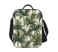 GDSHJKLW Borsa termica per il pranzo, con palme, riutilizzabile, a prova di perdite, con tracolla regolabile, per ufficio, lavoro, viaggi, picnic, campeggio