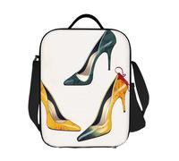 GDSHJKLW Borsa termica per il pranzo con scarpe con tacco alto, riutilizzabile, a prova di perdite, con tracolla regolabile, per ufficio, lavoro, viaggi, picnic, campeggio
