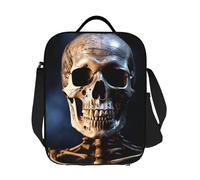 GDSHJKLW Borsa termica per il pranzo con scheletro, riutilizzabile, per donne e uomini, riutilizzabile, a prova di perdite, con tracolla regolabile, per ufficio, lavoro, viaggi, picnic, campeggio