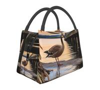 GDSHJKLW Borsa termica per il pranzo, per donne e uomini, grande, a prova di perdite, riutilizzabile, con oche selvatiche di The Bridge, per lavoro, picnic, viaggi