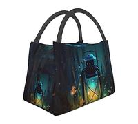 GDSHJKLW Borsa termica per il pranzo per donne e uomini, grande contenitore per il pranzo a prova di perdite, riutilizzabile, borsa termica per il pranzo, lucciole e lanterna, per lavoro, picnic e