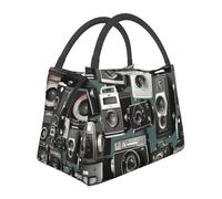 GDSHJKLW Borsa termica per il pranzo, per donne e uomini, grande scatola portapranzo a prova di perdite, riutilizzabile, borsa termica per il pranzo, borsa frigo retrò, collezione 1 porta alimenti per