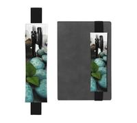 GDSHJKLW Cobblestone Zen Flowers - Portapenne in pelle sintetica rimovibile con fascia elastica per penne, diari, matite, forniture per ufficio, regalo per giornali, quaderni, pianificatori