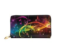 GDSHJKLW Colorful Note Musicali Donne Portafogli In Pelle Zip Intorno Frizione Borse Impermeabile Porta Carte Di Credito Con Il Supporto Del Telefono Signore Portamonete