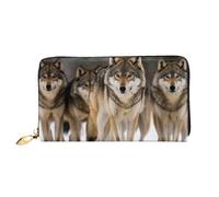 GDSHJKLW Confezione di portafogli da donna in pelle con cerniera intorno alla pochette portamonete impermeabile porta carte di credito con porta telefono da viaggio portamonete