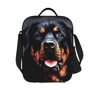 GDSHJKLW Cool Rottweiler Dog Art - Borsa termica per il pranzo, riutilizzabile, a prova di perdite, con tracolla regolabile, per ufficio, lavoro, viaggi, picnic, campeggio