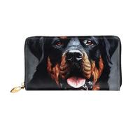 GDSHJKLW Cool Rottweiler Dog Art Donne Portafogli In Pelle Zip Intorno Frizione Borse Impermeabile Porta Carte Di Credito Con Porta Telefono Signore Portamonete Da Viaggio