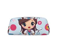GDSHJKLW Grazioso astuccio in pelle da infermiera, grande capacità, con cerniera, per donne e uomini, trousse da viaggio per cosmetici, impermeabile, portamonete