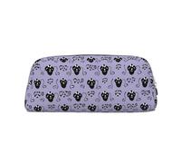 GDSHJKLW Haunted Mansion, astuccio in pelle di grande capacità, astuccio per penne, astuccio per trucchi con cerniera, per donne e uomini, trousse da viaggio impermeabile, portamonete, Argento, Taglia