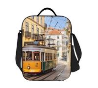 GDSHJKLW Lisbon Tram - Borsa termica per il pranzo, riutilizzabile, a prova di perdite, con tracolla regolabile, per ufficio, lavoro, viaggi, picnic, campeggio