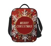 GDSHJKLW Merry Christmas Too, borsa termica per il pranzo, riutilizzabile, a prova di perdite, con tracolla regolabile, per ufficio, lavoro, viaggi, picnic, campeggio